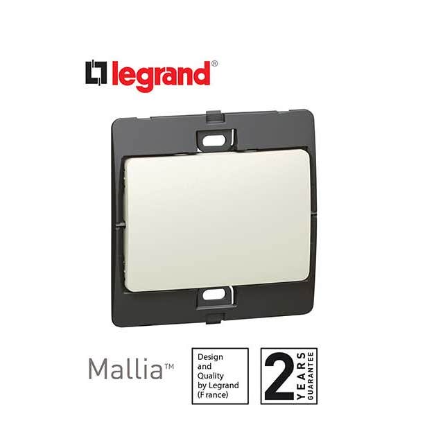 LEGRAND - Single Pole Switch Mallia, 2 Gang, 2 Way, 10 AX, 250 V~, Pearl