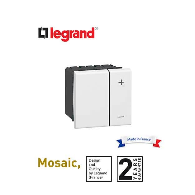 ليجراند - مفتاح ديمر - 0-10 فولت - للقواطع الكهربائية - 2 موديول - أبيض