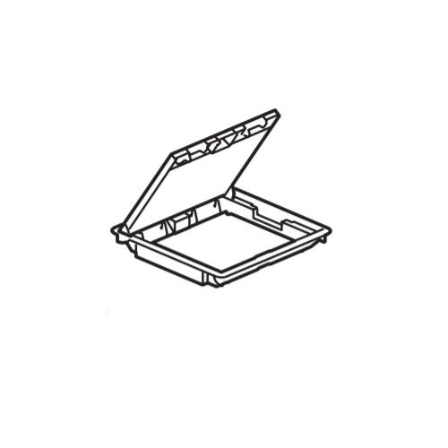 Beige cover RAL 1019 with flexible cable exits - 4-compartment 