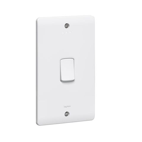 Switch 45A Dp + Indicator, Syn.White