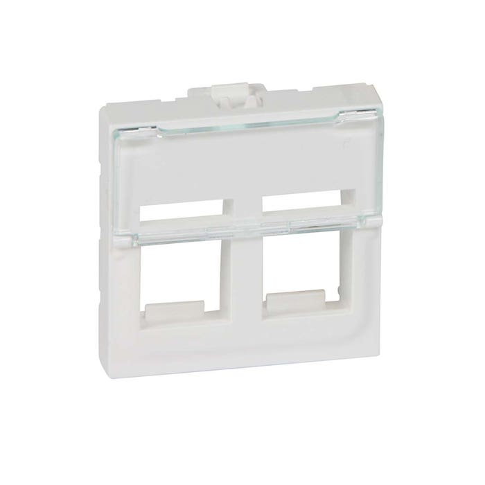 Adaptor For Rj 45 Mosaic - For 2 Keystone Connectors - 2 Modules 