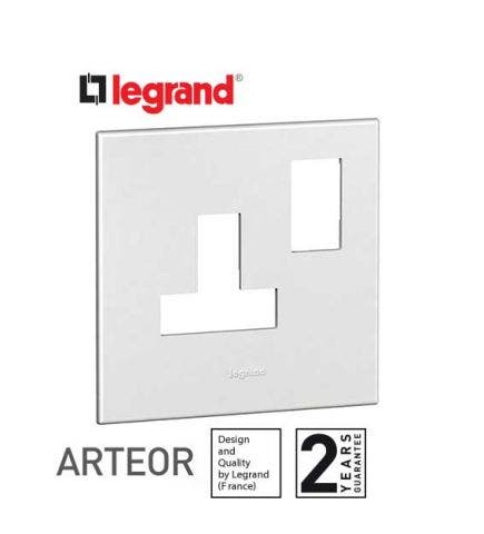 LEGRAND - Plate Arteor, BS, Square, for switched Sockets 1-Gang, White