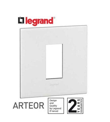 LEGRAND - Plate Arteor, British Std, Square, 1 Module, White