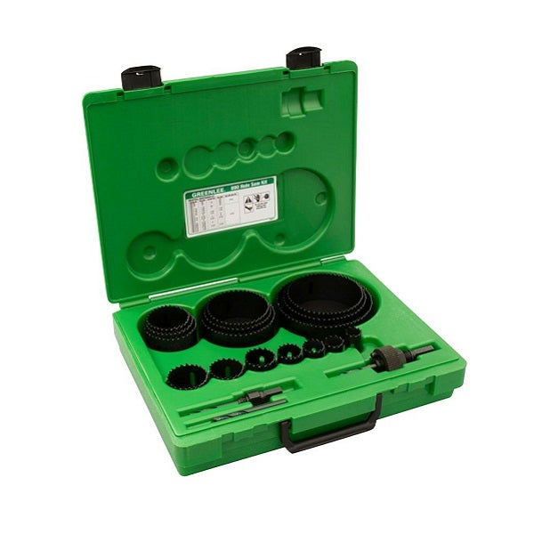 GREENLEE - Industrial Maintenance Hole Saw Kit, 3/4" - 4-3/4" Saws, 19 Pieces (890)