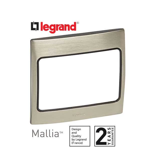 LEGRAND - Plate Mallia, 1 Gang, Brushed Stainless Steel