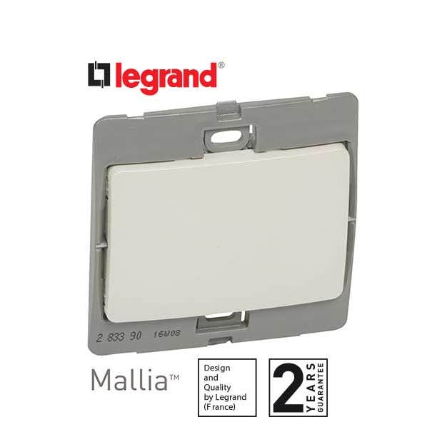 LEGRAND - Blanking Plate Mallia, 1 Gang, Pearl
