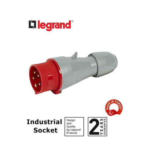 LEGRAND - Straight Plug P17, IP44, 380/415 V~, 16 A, 3P+N+E