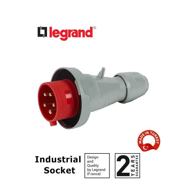 LEGRAND - Straight Plug P17, IP66/67, 380/415 V~, 32 A, 3P+N+E