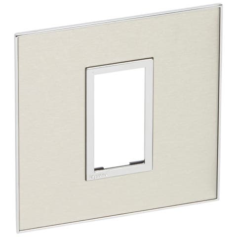 LEGRAND - Plate Arteor, British Std, Square, 1 Module, Stainless Style