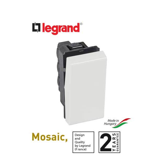 LEGRAND - 10A Switch, 250V, 2 Way, 1Mod, White