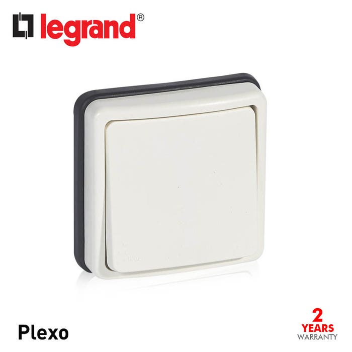 LEGRAND - Push-Button Plexo 66, 1 Gang, 2 Way, 6 A 250 V~, Flush Mounting