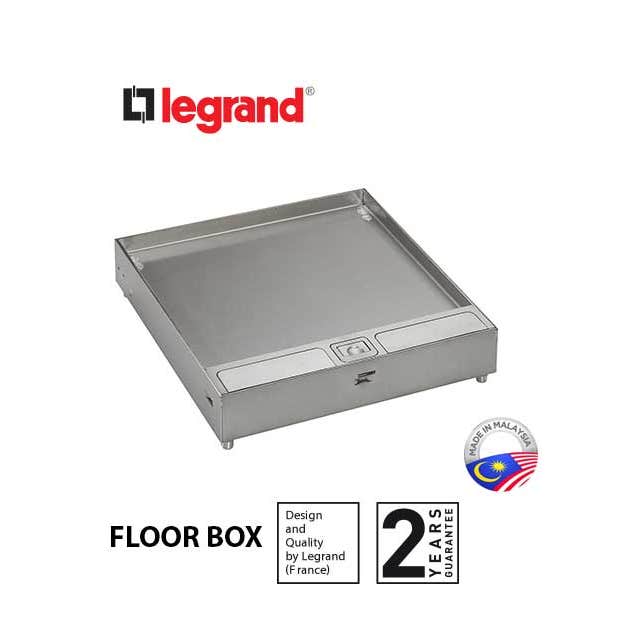 LEGRAND - Double Cable Outlet Edge Trim for Tile 8 to 15 mm Thickness, Stainless Steel
