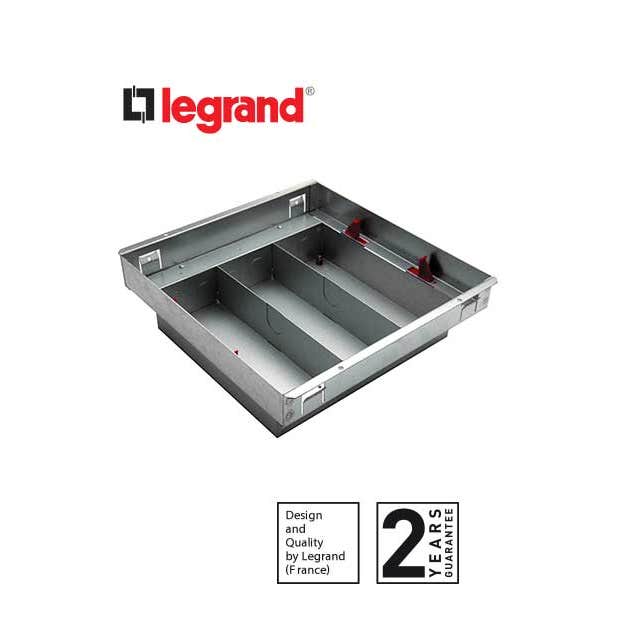 LEGRAND - Screed Floor Backbox, for Ducting Up to 300 mm, 3 Compartments