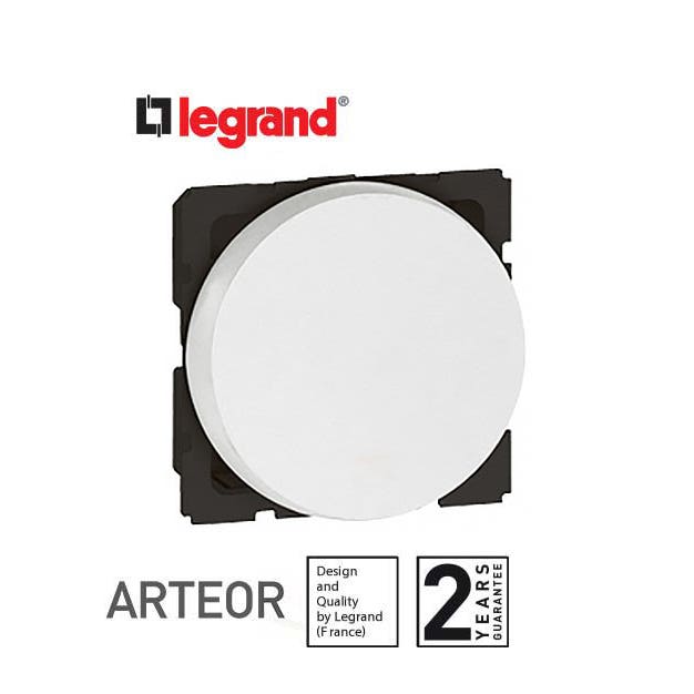 LEGRAND - Switch 1-Way Arteor, 10 AX 250 V~, Round, 2 Modules, White