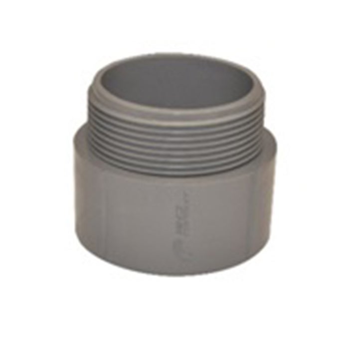 BAHRA CONDUIT - Male Adaptor 3/4 With Outside Thread - Grey