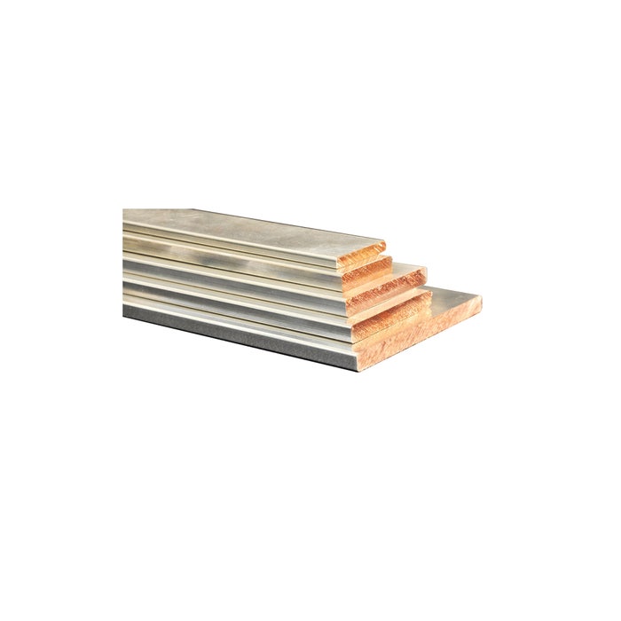 BAHRA BUSBAR - Tinned Copper Bar, 40x10mm, 5.5 Meters Length, Rounded Corners