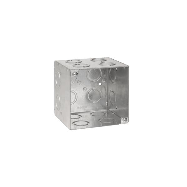 CROUSE HINDS - SQUARE BOX 4" 3 1/2"DEEP 1/2 , 3/4" & 1” KO WITH GROUND BUMP